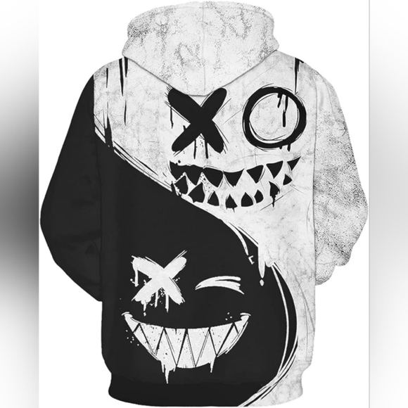 New Men's Graphic Drawstring Hoodie Sweater Multiple Sizes - Picture 3 of 4